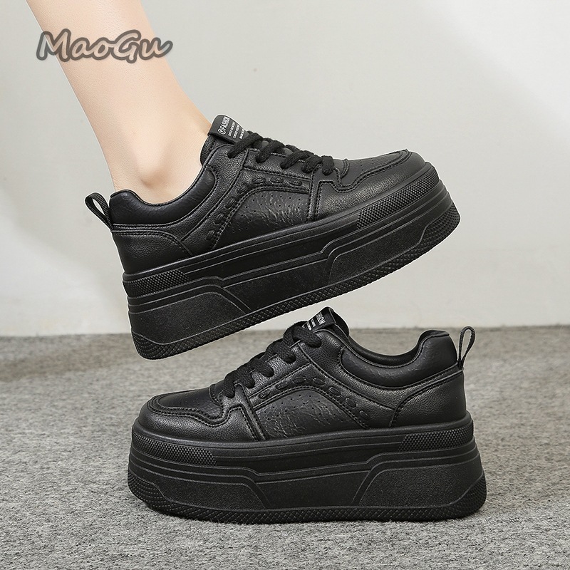 Platform Sneakers Chunky - Sepatu Sneakers Putih Platform Penambah Tinggi