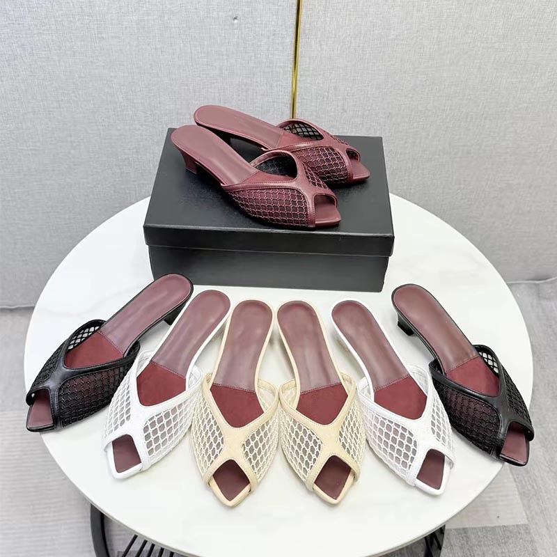 Peep Toe Heels - Sandal Wanita Model Peep Toe Jaring