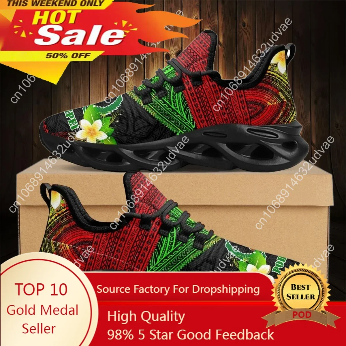 Women'S Shoes Casual Sneakers - Sepatu Jaring Wanita Desain Plumeria Pohnpei