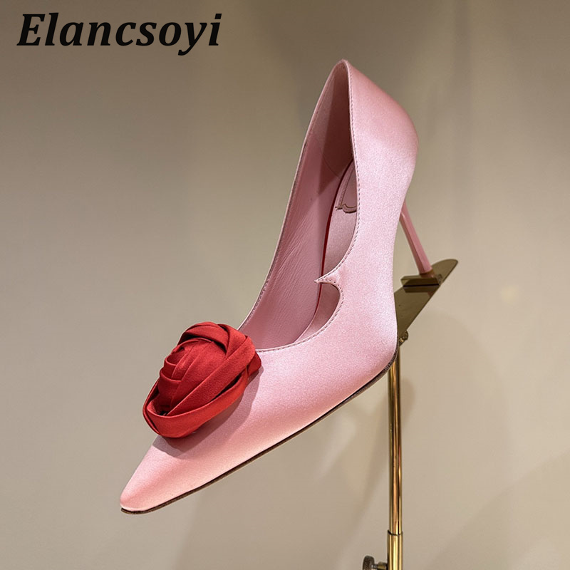 Women Shoes Logo - Sepatu Wanita Hak Tinggi Satin Ujung