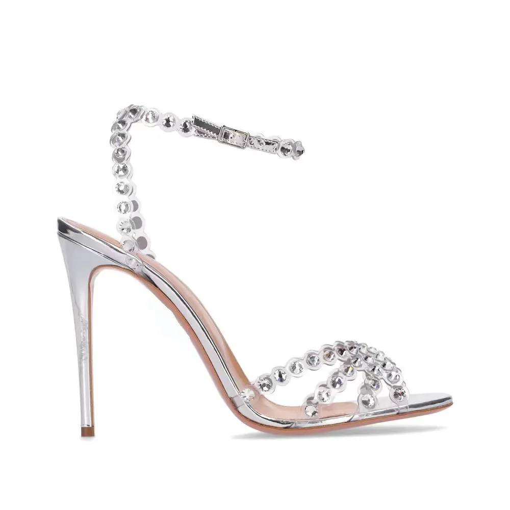 Peep Toe Heels - Sandal Jelly Diamond Heels Perak Plus