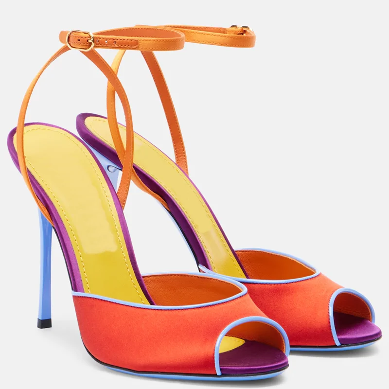 Sandal Peep Toe Warna Campuran - Peep Toe Heels ulasan dan harga