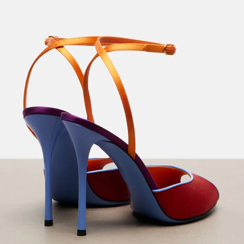 Sandal Peep Toe Warna Campuran - Peep Toe Heels ulasan dan harga