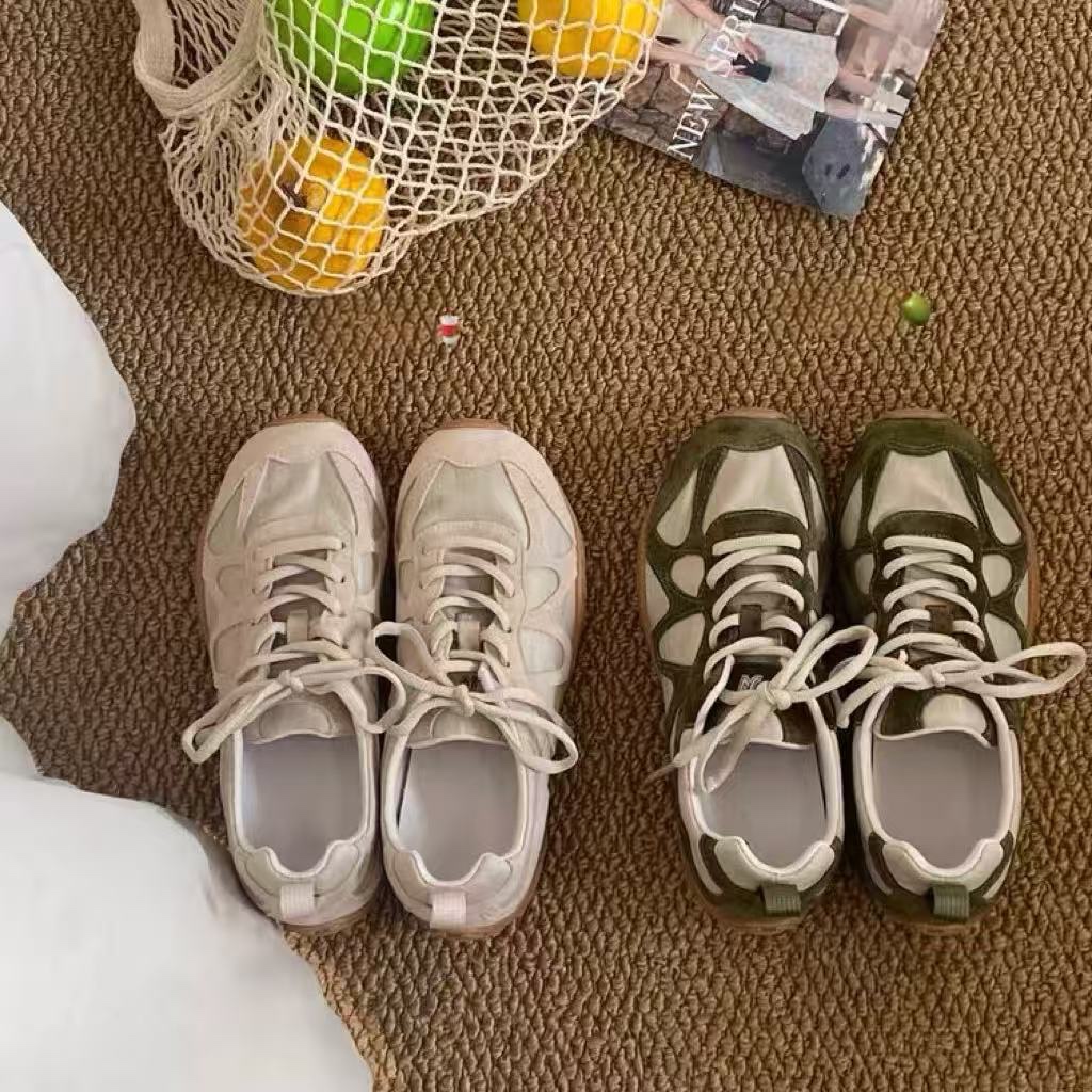 Sepatu Sneakers Vintage Patchw - Women'S Shoes Casual Sneakers ulasan dan harga