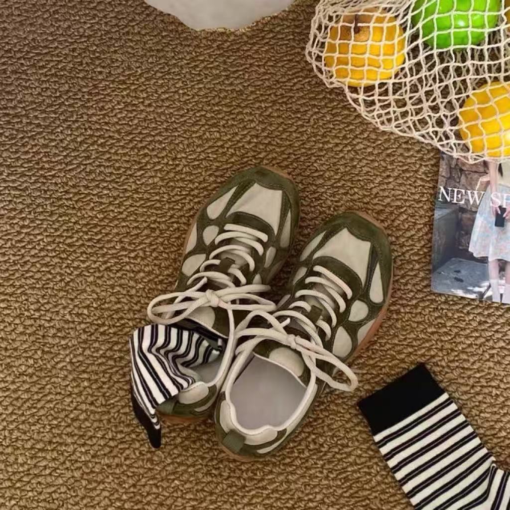 Sepatu Sneakers Vintage Patchw - Women'S Shoes Casual Sneakers ulasan dan harga