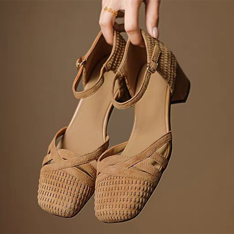 Sandal Hak Tinggi Tenun Retro  - Women'S Shoes Veja ulasan dan harga